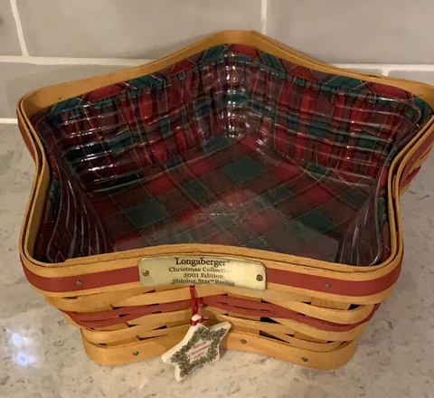 Longaberger Christmas Shining Star Basket 2001 Cover