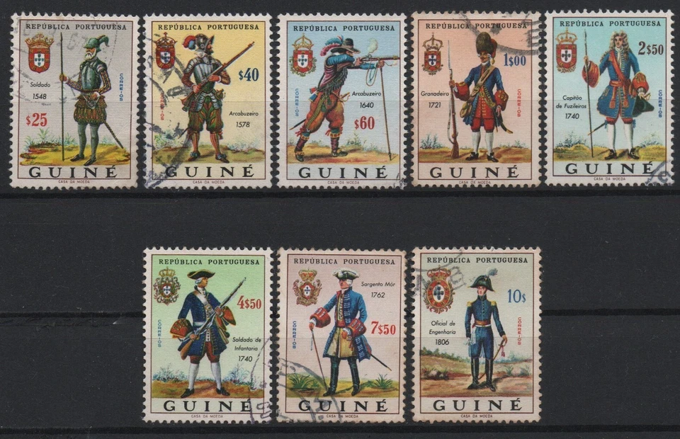 Guinea small lot of used stamps Military Uniforms 1966 Portugal Colonies - Image 1 of 1