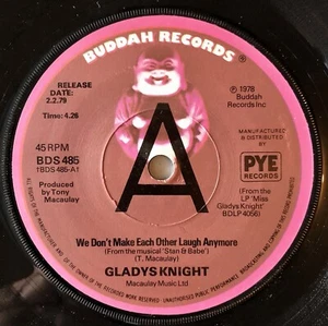 GLADYS KNIGHT We Don't Make Each Other Laugh Anymore 7" 45rpm 1979 RARE PROMO EX - Picture 1 of 5