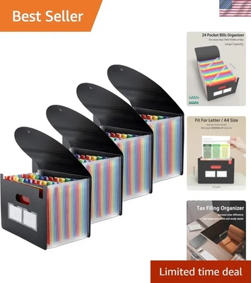 Compact 24 Pocket File Organizer - A4 Size - Image 1 of 4
