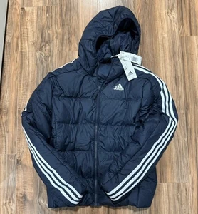 Doudoune légère homme Adidas bleu marine 3 bandes neuve avec étiquette petit - Photo 1/5