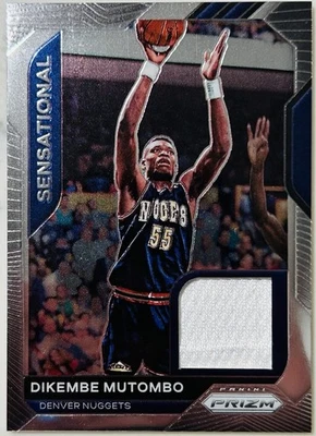 Muestras sensacionales Panini Prizm Dikembe Mutombo 2020-21 parche base cromada Foto 1 de 4