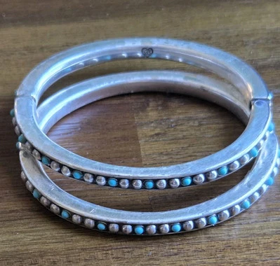 Brighton Indie Stud Hinged Bungle Turquoise - Image 1 of 4