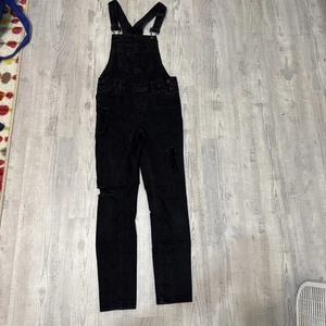 BLUESPICE SCHWARZER LATZHOSE DISTRESSED ~ keine Größe, scheint aber 00/XS zu sein - Bild 1 von 4