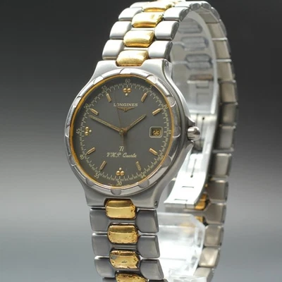 [ EXC+4 ] LONGINES CONQUEST V.H.P. Ti 174 4026 Titanium Gold Men's Watch JAPAN - image 1 of 4