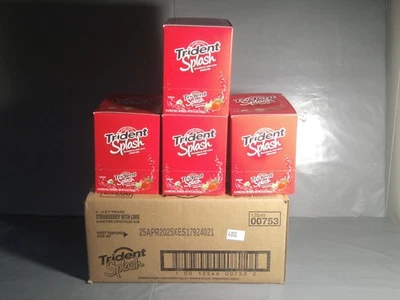 Trident Splash Fresa con Lima 4 - 6 Bandejas = 360 Piezas o 1 Estuche Foto 1 de 4