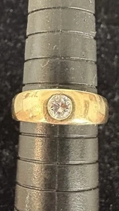 18k Diamond Gypsy Set Ring - Picture 1 of 9
