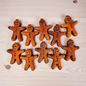 Vintage Lebkuchenmann Weihnachten Lichterkette Blasform 10er Set nur Abdeckungen - Bild 1 von 5