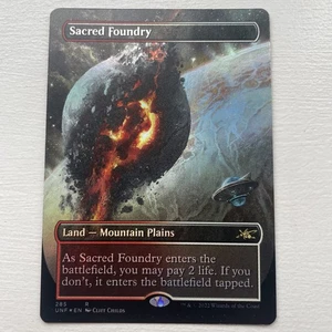 MTG English Sacred Foundry (Borderless) Ex Foil Unfinity - Picture 1 of 2