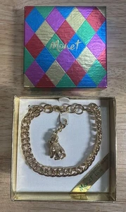 MONET Gold Tone Charm Bracelet with Dog Charm NIB - Picture 1 of 6