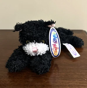 Mary Meyer Purrins Tuxedo Cat Plush Black & White Terrycloth w/ tag 2000 VTG 9” - Picture 1 of 10
