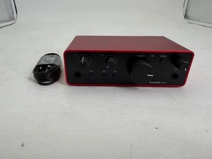 Focusrite Scarlett Solo 4th Gen USB Audio Interface Red Black W/Cable - Picture 1 of 8