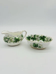 Royal Albert Ivy Lea Mini Creamer & Open Sugar Dish Bone China England Vintage - Picture 1 of 14