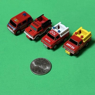 Micro Machines Datsun Fire Truck in Red Marked number 702 & SFFD PT - Image 1 of 2