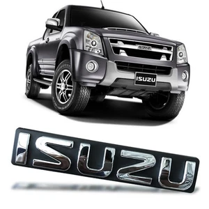 For Isuzu Dmax D-Max 2007 2008 10 11 Logo Emblem Badge Decal Plate Black Chrome - Picture 1 of 8