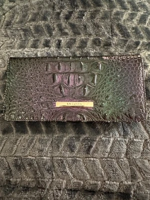 Cartera sin asas Brahmin Melbourne ADY delgada doble pliegue Lthr MYSTICAL OMBRE brillo Foto 1 de 4