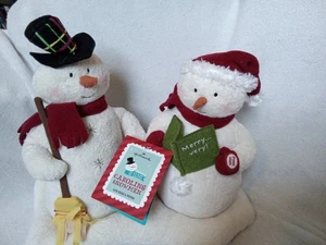 Hallmark Caroling Muñecos de Nieve Pareja Jingle Pals Animados con Etiquetas - Imagen 1 de 6