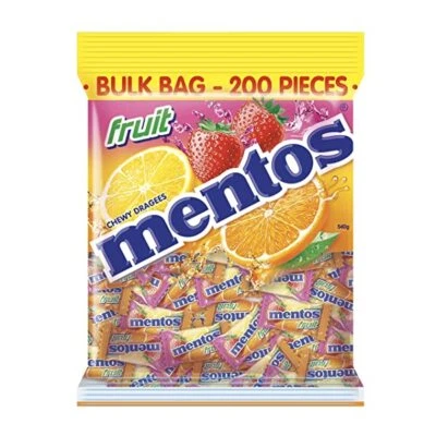 Mentos Fruit Pillow Packs 200 Individually Wrapped Chewy Mint Candy Bulk Pack - image 1 of 3