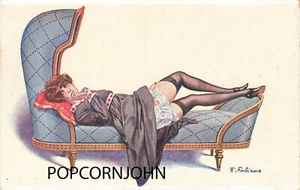 Fabiano Artist Beautiful Woman Putting On Her Shoes Postcard - Picture 1 of 2