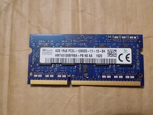 SK Hynix 4GB 1600MHz DDR3 PC3L-12800-11-13-B4 SODIMM Laptop HMT451S6BFR8A-PB - Picture 1 of 2