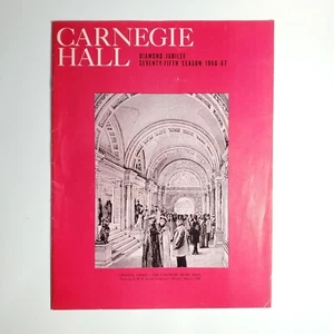 1966 - 1967 Carnegie Hall Diamond Jubilee program guide - Picture 1 of 3