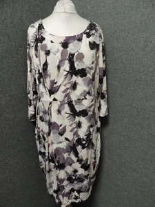 RJR John Rocha Mutted Floral Dress Purple UK 22 RRP £49 LN043 JJ 01 - Picture 1 of 6