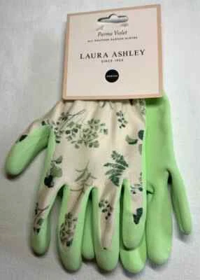 LAURA ASHLEY All Weather Gloves Garden PARMA VIOLET GREEN size MEDIUM new - Image 1 of 2