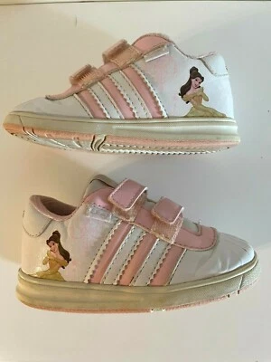Adidas Disney Belle BEBÉ Niña NIÑO PEQUEÑO Zapatos usados talla 6.5K Princesa Tenis Foto 1 de 4