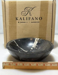 Plato de piedra tallada tallada Kalifano de ónix en Pakistán 9x8x3 - Imagen 1 de 4