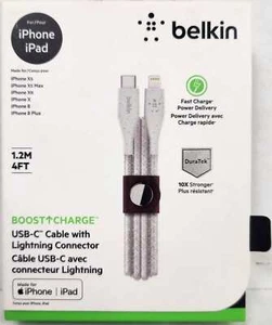 Cable USB Lightning Belkin DuraTek Plus - Cable USB-A con correa de cuero - Imagen 1 de 5