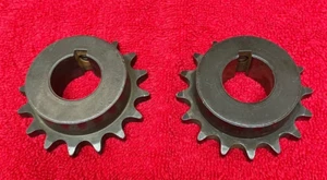 2 Ea. Martin 40BS16 1" BOHRUNG ROLLER KETTE RITZEL MIT KEILNUT #40 KETTE 16 ZÄHNE - Bild 1 von 7