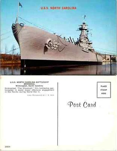 Vintage Postkarte - North Carolina Schlachtschiff Memorial Wilmington USS - Bild 1 von 1