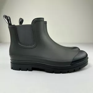 Planone Women's Waterproof Ankle Rain Boots Size 10 Dark Grey Anti Slip - New! - Picture 1 of 7