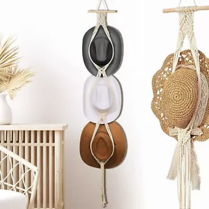 Hat Hanger Boho Hat Rack Wall Western Cowboy Hanging Organizer Door Room Bedroom - Picture 1 of 6