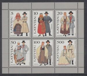 LATVIA 1993 TRADITIONAL COSTUMES M/S MINT (ID:471/D57361)