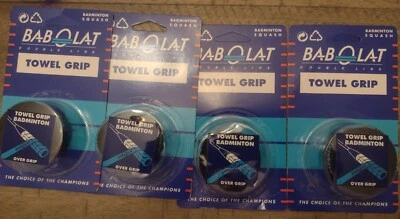 Bab O Lat Lote De 4 Agarres Toalla Raqueta Doble Línea Nuevo Color Negro Foto 1 de 2