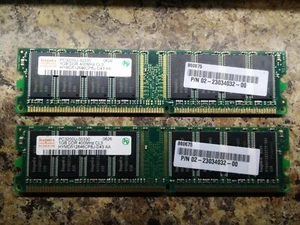 Hynix HYMD512646CP8J-D43-AA 2x1GB PC3200 DDR-400MHz non-ECC 184Pin 2.5V Memory - Picture 1 of 2