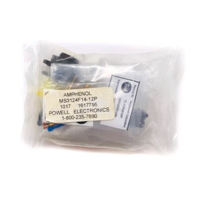 Amphenol MS3124F14-12P Circular MIL Spec Connector 12 Pos with Gold Contact Pins - Image 1 of 4