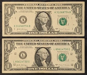 Lote de (2) 2017 $1 serie elegante, escalera mixta dispersa completa, 1 a 8 - Imagen 1 de 7