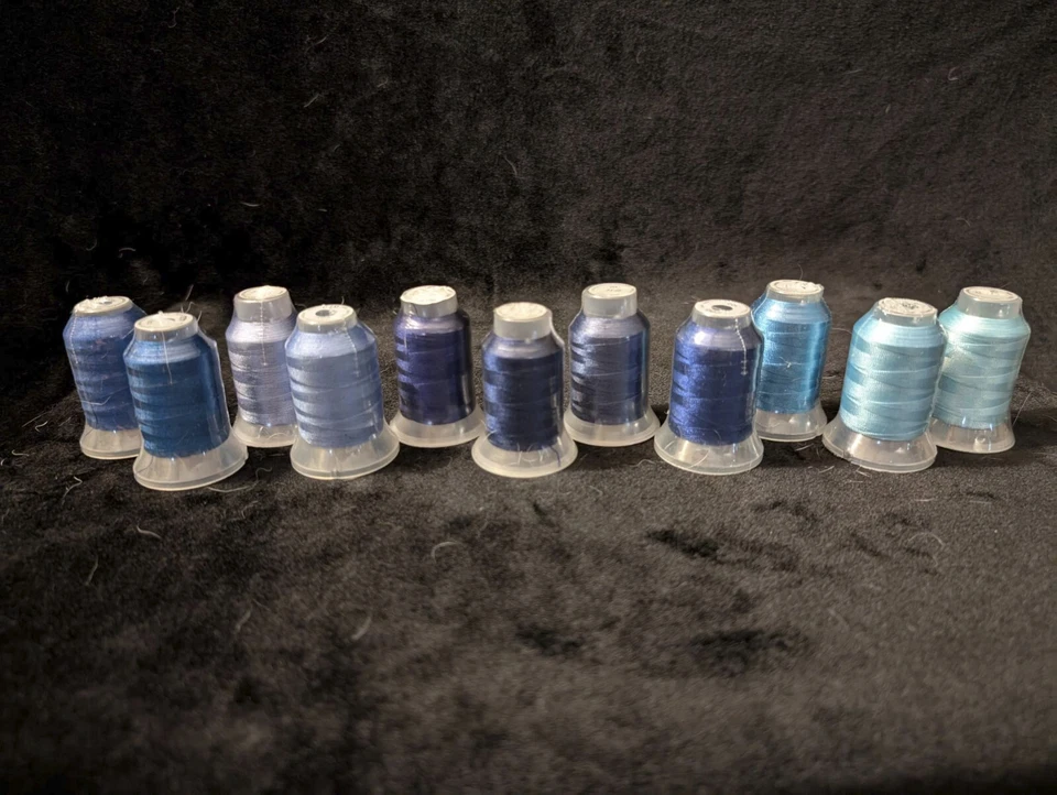 NEW Machine Embroidery Thread NEW Shades of Blue Lot of 11 - Image 1 of 1