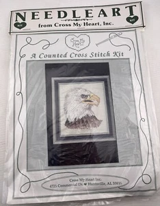 EAGLE Head Needle Art Cross Stitch Kit Cross My Heart Inc NEW Sealed Pkg - Picture 1 of 2