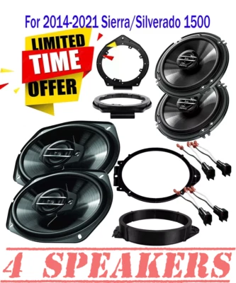 Pioneer Front/Rear Door Speakers for 2014-2021 Chevy Silverado & GMC Sierra 1500 - Image 1 of 4