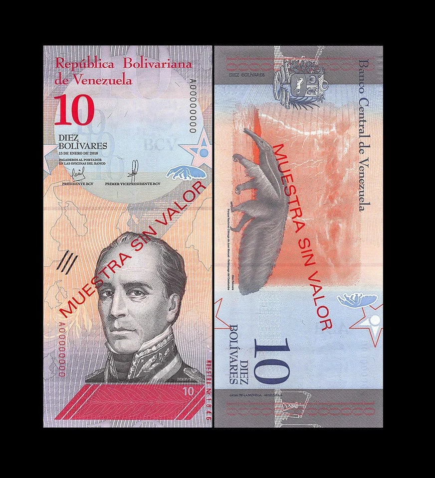 Venezuela 10 Bolivar Soberano 2018 UNC**New - Specimen - Image 1 of 1