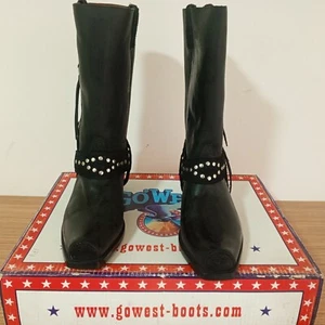 GO WEST BOOTS GRANT BLACK SIZE 10 - Picture 1 of 17