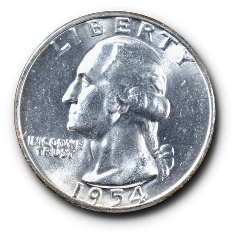 1954-D UNC Washington Quarter 25C Silver Cover