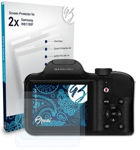 Bruni 2x Protective Film for Samsung WB1100F Screen Protector Screen Protection - Picture 1 of 4