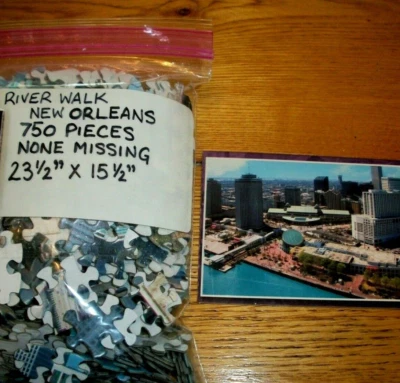 Jigsaw Puzzle 750 Pieces New Orleans River Walk  Louisiana Aerial Photo Complete - Image 1 of 4