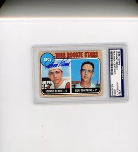1968 Topps SIGNED Johnny Bench RC #247 PSA/DNA Beautiful , Clean Bold Autograph! - Picture 1 of 2