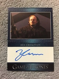 Tarjeta autógrafa 2015 Juego de Tronos Ben Crompton como Edison Tollett Rittenhouse - Imagen 1 de 3