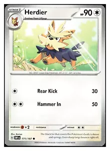 Pokemon Obsidian Flames Herdier 171/197 C - Picture 1 of 1